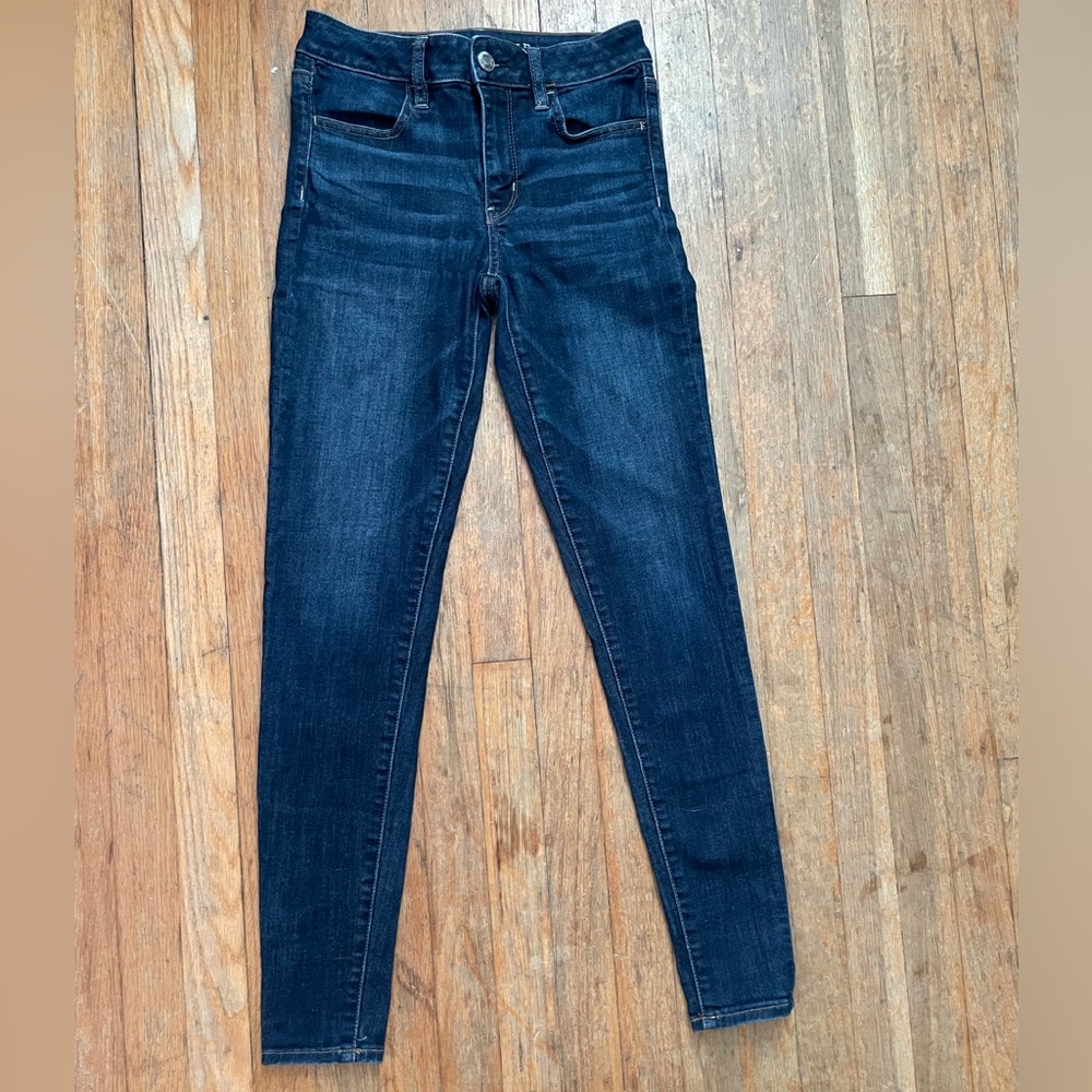 American Eagle Womens Super Super Stretch X Hi-Rise Jegging Jeans Size 4 Long